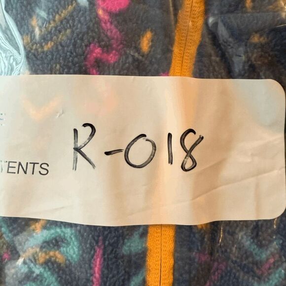 Chubbies Men's‎ Fleece Quarter Zip The Chilly Vibe Pullover Navy Abstract Large - Picture 7 of 7